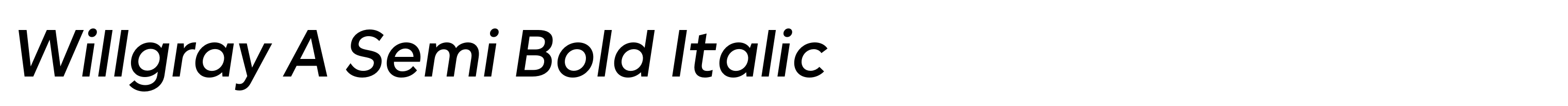 Willgray A Semi Bold Italic